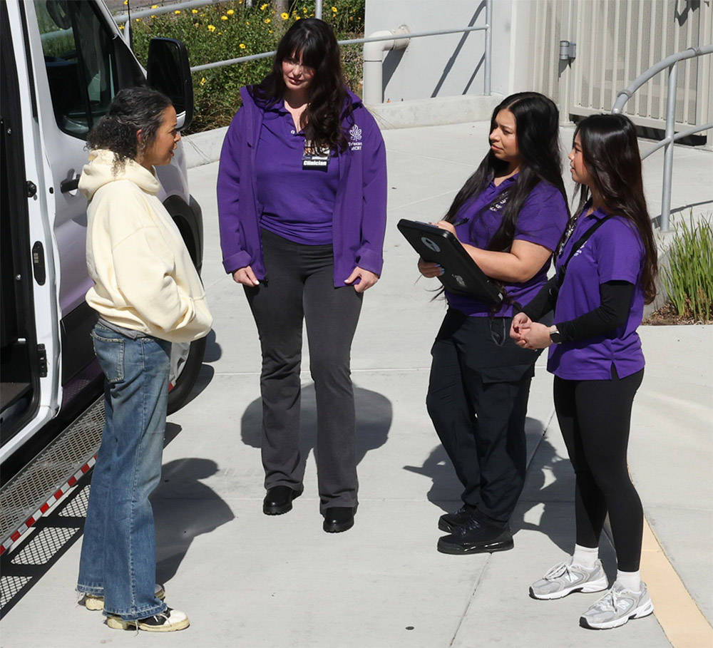 A team of mental health & crisis specialists offer a person support.